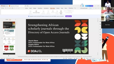 Strengthening African scholarly journals through the Directory of Open Access Journals (DOAJ)